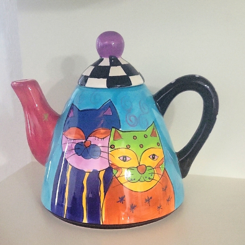 Colorful Cat Design Teapot